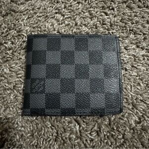Black Checkered Men's Wallet